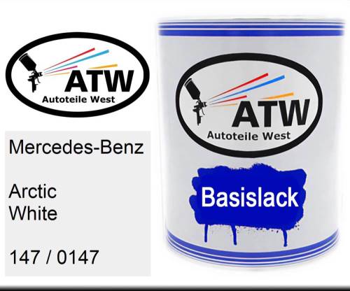 Mercedes-Benz, Arctic White, 147 / 0147: 1L Lackdose, von ATW Autoteile West.